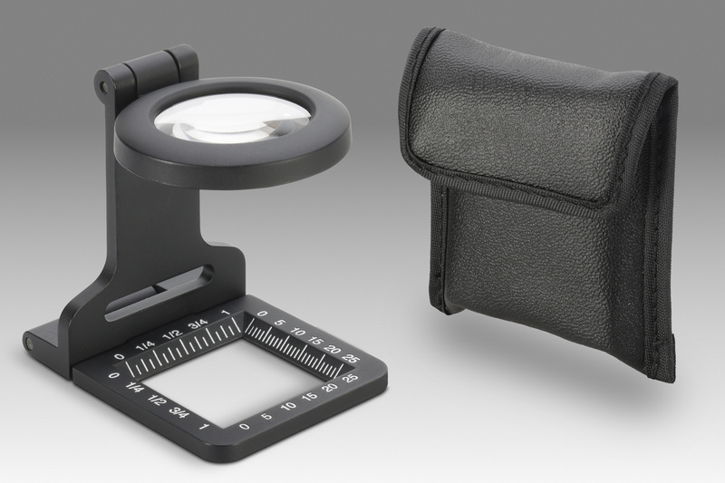 D 203 - LXK - 8x, 10x, 12x Metal textile magnifier in box